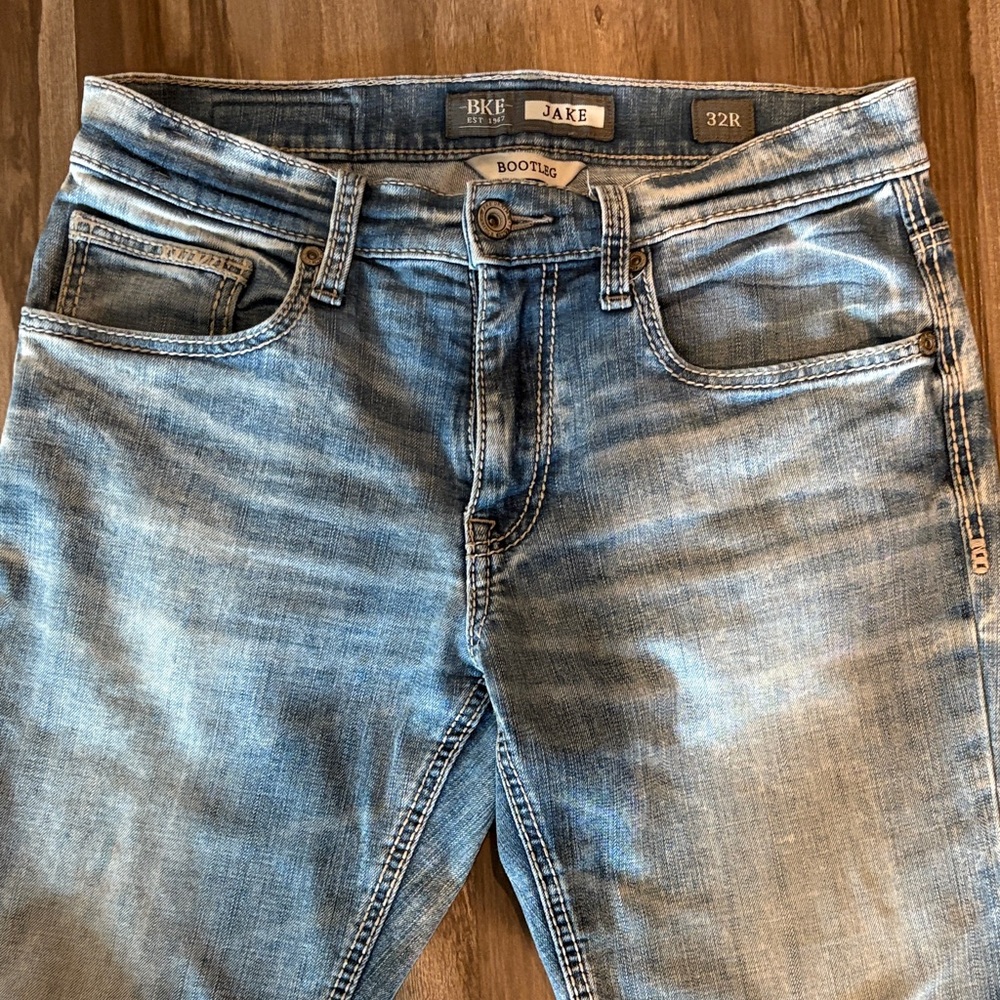BKE Jake Men's Light Blue Bootcut Jeans